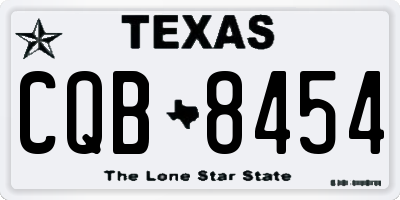 TX license plate CQB8454