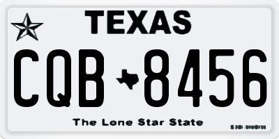 TX license plate CQB8456