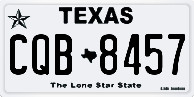 TX license plate CQB8457