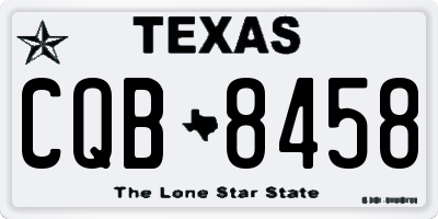 TX license plate CQB8458