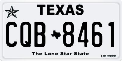 TX license plate CQB8461