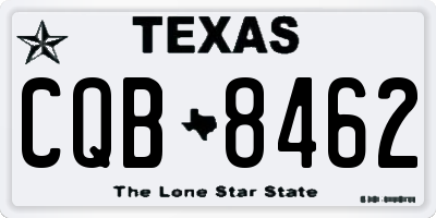 TX license plate CQB8462