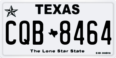 TX license plate CQB8464