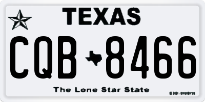 TX license plate CQB8466