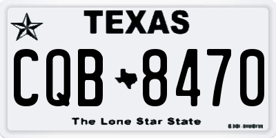TX license plate CQB8470