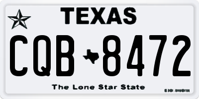 TX license plate CQB8472
