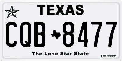 TX license plate CQB8477