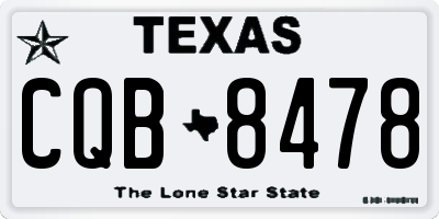 TX license plate CQB8478