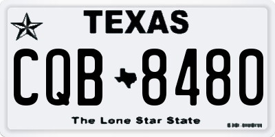 TX license plate CQB8480