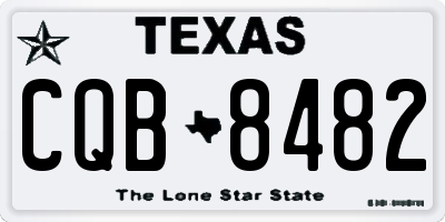 TX license plate CQB8482