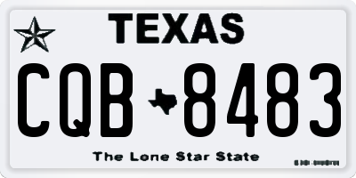 TX license plate CQB8483