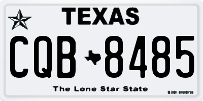 TX license plate CQB8485