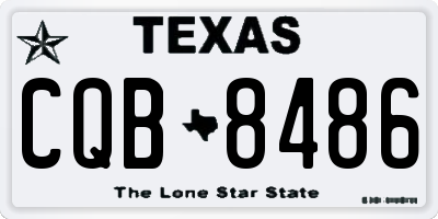 TX license plate CQB8486
