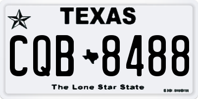 TX license plate CQB8488