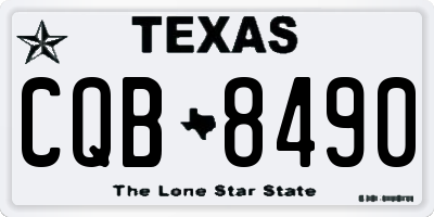 TX license plate CQB8490