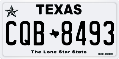 TX license plate CQB8493