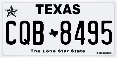 TX license plate CQB8495