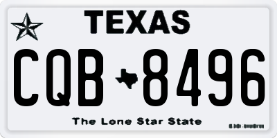 TX license plate CQB8496
