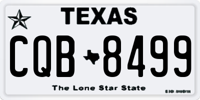 TX license plate CQB8499