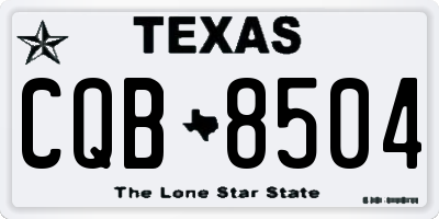 TX license plate CQB8504
