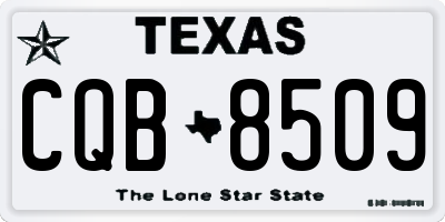 TX license plate CQB8509