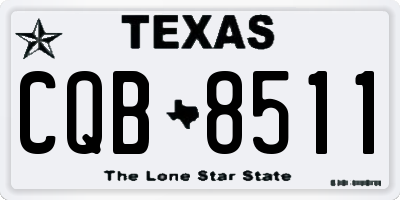 TX license plate CQB8511