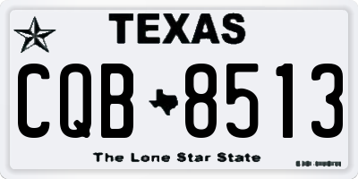 TX license plate CQB8513