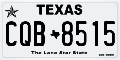 TX license plate CQB8515