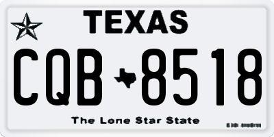 TX license plate CQB8518