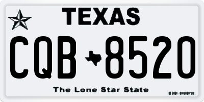TX license plate CQB8520