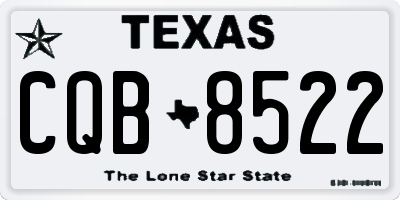 TX license plate CQB8522