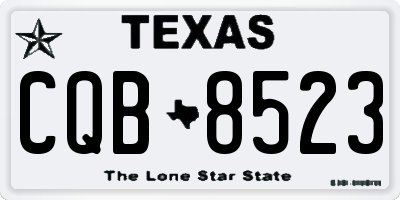 TX license plate CQB8523
