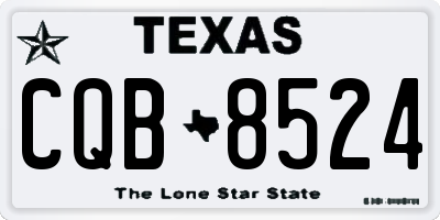 TX license plate CQB8524