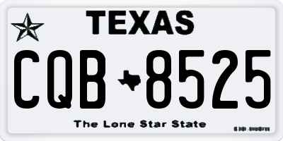 TX license plate CQB8525