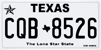 TX license plate CQB8526