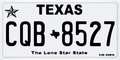 TX license plate CQB8527