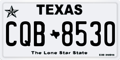 TX license plate CQB8530