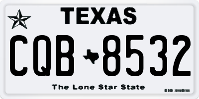 TX license plate CQB8532