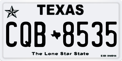 TX license plate CQB8535