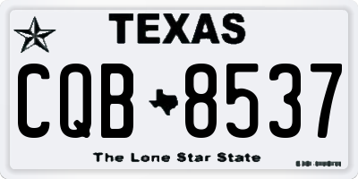 TX license plate CQB8537