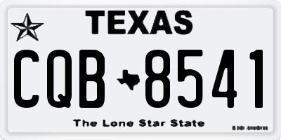 TX license plate CQB8541