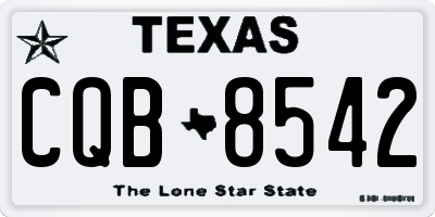 TX license plate CQB8542