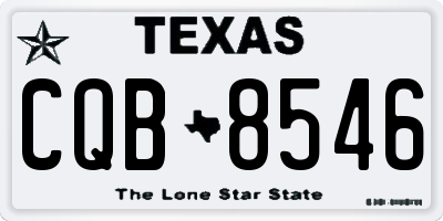 TX license plate CQB8546