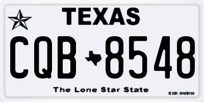 TX license plate CQB8548