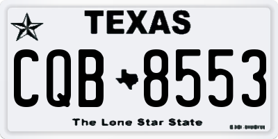 TX license plate CQB8553