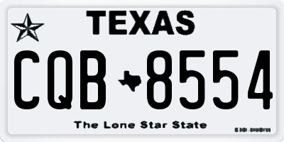 TX license plate CQB8554