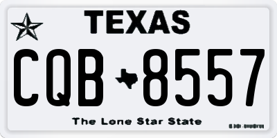 TX license plate CQB8557