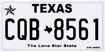 TX license plate CQB8561