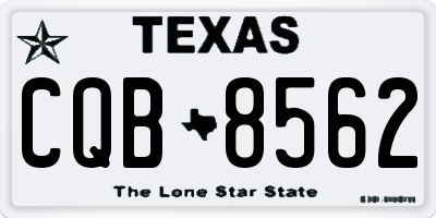 TX license plate CQB8562