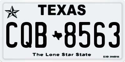 TX license plate CQB8563